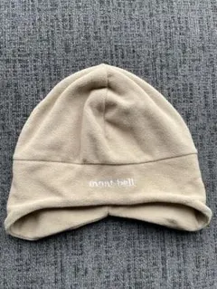 mont bell ベージュ ニット帽　キッズ　51センチ〜54センチ