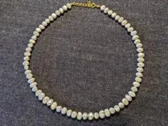 グレー淡水パールネックレス