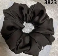 シュシュ3823こげ茶のストレッチサテン❣️