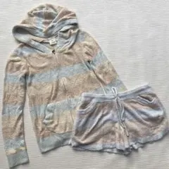 gelato piqueもこもこ　セットアップ　パジャマ　FREE ボーダー