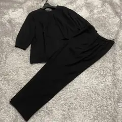 極美品　東京ソワール 大きいサイズ15 セットアップ　ブラック