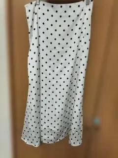 ドット フレアロングスカート