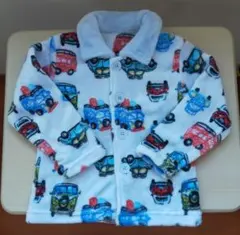 フリースパジャマ ふわふわ もこもこ 車柄 100cm