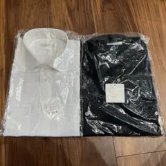 2枚セット　長袖シャツ ホワイト ブラック 定価割れ