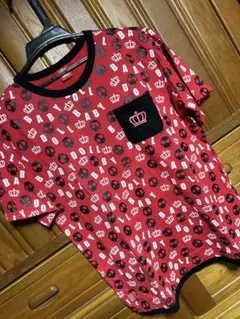 BABYDOLL 半袖Tシャツ レッド×ブラック Lサイズのサムネイル