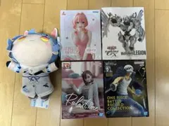プライズ5点セット遊戯王　ダンダダン　ワンピース　ホロライブ　甘神さんちの縁結び