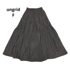 アングリッド　ギャザーデザインスカート　マキシ丈　フリーサイズ　おしゃれ