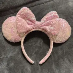 Disney ピンク スパンコール カチューシャ