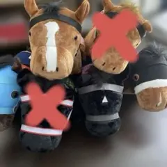 競馬 ぬいぐるみ 4頭セット