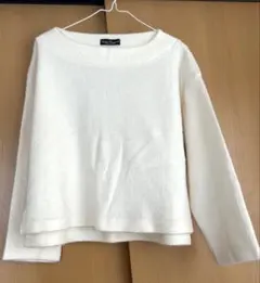 URBAN RESEARCH ボートネック白ニット