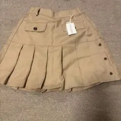 ベージュ プリーツキュロットスカート サイズ140