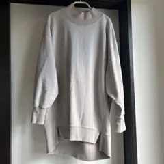 グレー ハイネック オーバーサイズ トレーナー