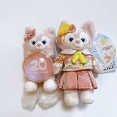 ディズニー リーナベル カラフルハピネス 20周年 ぬいぐるみ キーホルダー