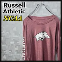 ラッセル NCAA 長袖 Tシャツ ロンT レディース L アーカンソー大学のサムネイル