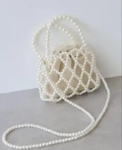 パールビーズ ミニ ショルダーバッグ