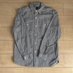 UNIQLO ストライプ 長袖 ボタンアップシャツ