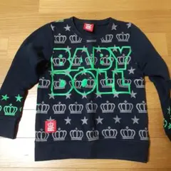 ★中古　BABY DOLL トレーナー サイズ110 ブラック/グリーン