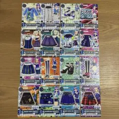 アイカツ　ノーマルカード　クール　あおい　ユリカ　スミレ　16枚セット