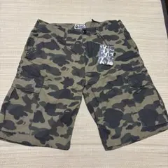 A BATHING APE ブルーカモ カーゴショーツ XL - メルカリ