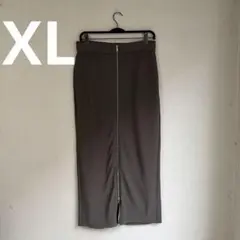 フロントジップナローロングスカートQ GU
