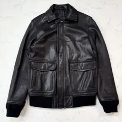 【未使用品】アバハウス レザージャケット 山羊革 ブラック サイズ4(XL)のサムネイル