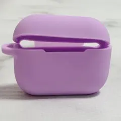 充電が便利✨AirPods Pro2ケース カラビナ付き パープル シリコン