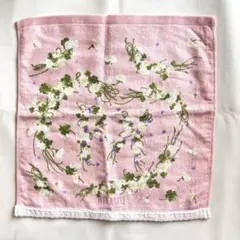 【未使用品】PINK HOUSE 花柄 タオルハンカチ ピンクのサムネイル