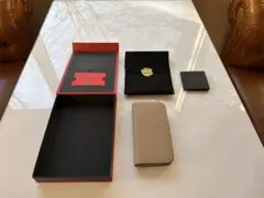 美品⭐ボナベンチュラ⭐iPhone15Pro⭐ピンク×グレージュ/スマホケース