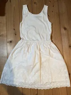 女の子　GAPKids ホワイト ノースリーブ ワンピース