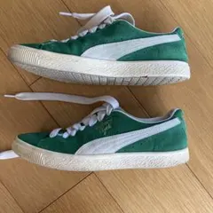 PUMA Clyde グリーン スエード スニーカーのサムネイル