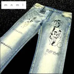 ミニマル mnml マリファナ刺繍 デニムパンツ 32 - メルカリ