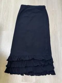 トリコ・コムデギャルソン フリル 巻きスカート 黒