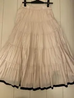 プリーツスカート ロングスカート チュールスカート