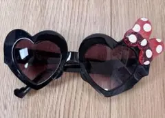ミニーマウス ハート型サングラス