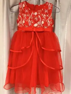 赤い刺繍ドレス サイズ