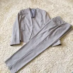 タグ付き クリアインプレッション ノーカラー セットアップパンツスーツ