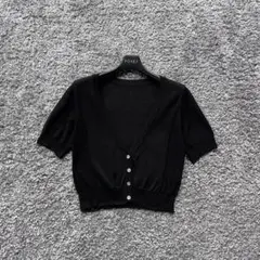 フォクシー 40 ブラック サマーカーディガン