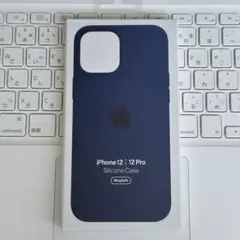 デープネイビー　紺　iPhone12 12Pro シリコーン Apple 純正