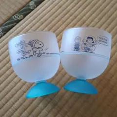 【希少】昭和レトロ　スヌーピーグラス　すりガラス