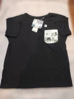 新品未使用タグ付き　ユニクロ ボンヌメゾン　ブラック　風景柄ポケットTシャツ S