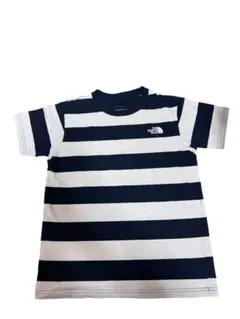 ノースフェイス　フィールドボーダーTシャツ　150 ホワイト×ネイビーのサムネイル