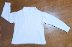 Te chichi ホワイト フリンジセーター ニット