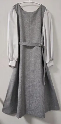 【美品】JILL by JILLSTUART Aラインワンピース グレー S