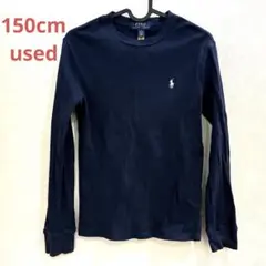 ラルフローレン 150cm ワッフルニットコットンロングスリーブTシャツ 古着