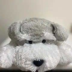 くったりシュナウザー　寝そべり　ぬいぐるみBIG