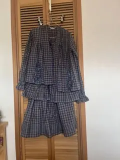 ピンクハウス】パッチワーク ギンガムチェック ピコフリル レース 