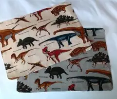 値下げ中【ハンドメイド】ランチョンマット【大】2枚/30*40/恐竜