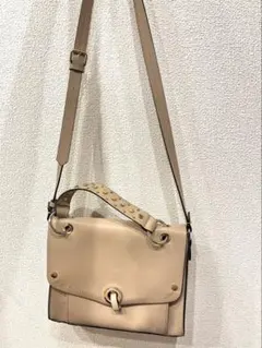 ZARA ベージュ ショルダーバッグ