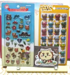 いーちょんシーサーシール、沖縄限定ぷっくりキラキラシール、ちいかわ×シーサー 等