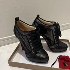 Christian Louboutin メッシュ ハイヒールブーティ